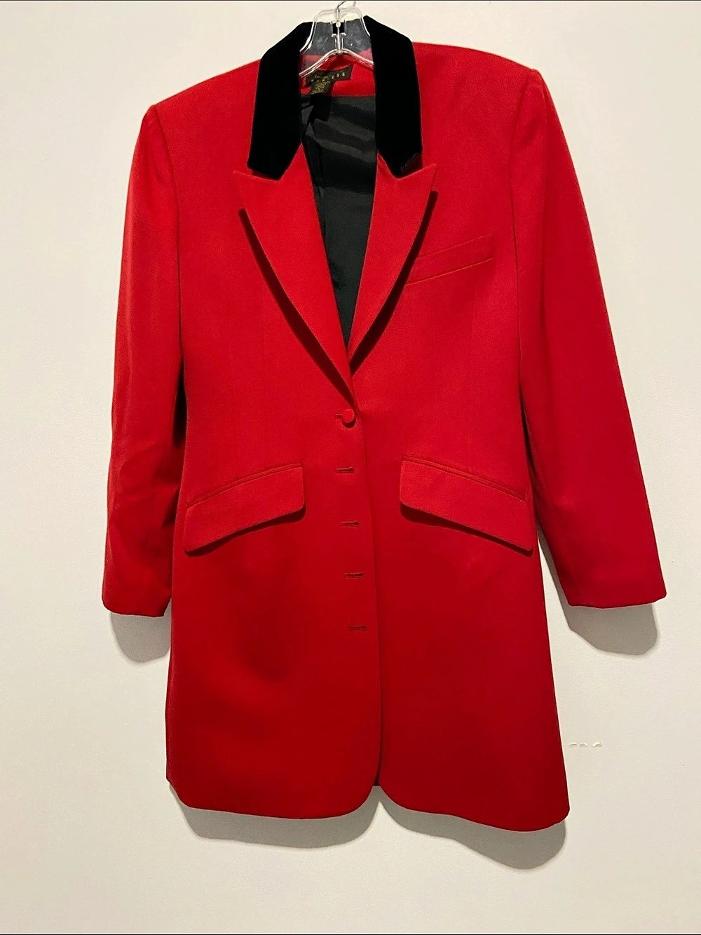 Express Red Wool Blend Blazer Size Medium Like New